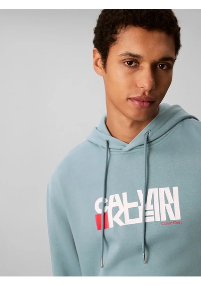 Calvin Klein Ls Eu 350terry Ck Yeşil Erkek Kapüşonlu Sweatshirt