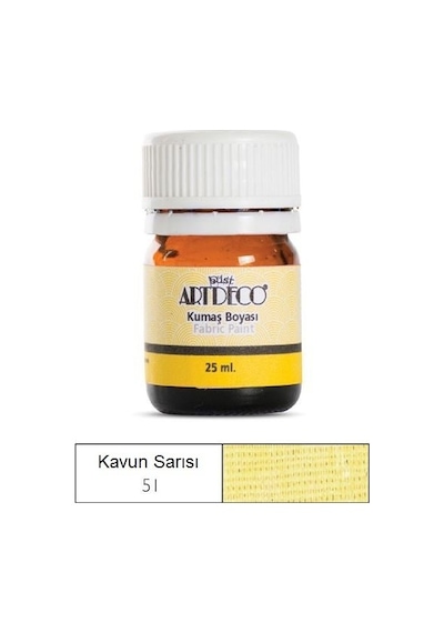 Artdeco Kumaş Boyası 25Ml Kavun Sarısı-51