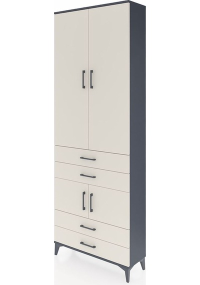 Arges Dolap 5 Raflı 4 Çekmeceli 4 Kapaklı 88x30x243 Antrasit-... Antrasit Arges Dolap 5 Raflı 4 Çekmeceli 4 Kapaklı 88x30x243 Antrasit-... Antrasit