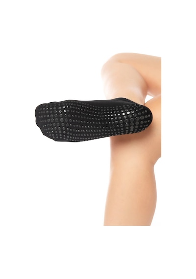 Saysez Bambu Kadın Kaydırmaz Taban Siyah Silikon Baskı Pilates Yoga Fitness Dans Aktivite Patik Çorabı Renkli