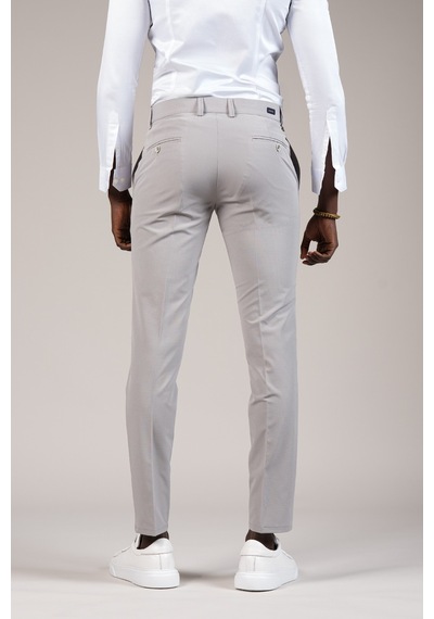 Notra Slimfit Pamuklu Full Likralı Esnek Yazlık Kumaş Pantolon gri