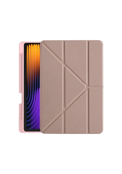 Uryport Xiaomi Pad 7 Pro Kılıf Kalemlikli Mars Tablet Kılıfı - Rose Gold