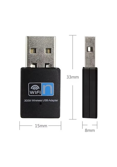 Primex Px-wf3 Realtek Rtl8192eu 300mbps Wifi Adaptör, 300mbps Usb Wireless Adaptör, 2.4g Wifi Dongle, Usb Wifi Alıcı Win10/11/linux Tak Çalıştır