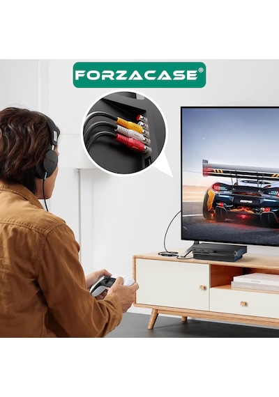 Forzacase Av To Hdmı Çevirici Adaptör Rca Kırmızı-beyaz-sarı Hdmı Dönüştürücü Full Hd 1080p Fc1209