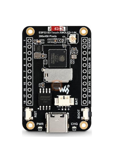 Esp32-s3 1.64 Amoled Dokunmatik Ekranlı Wifi Ve Bluetooth Geliştirme Kartı Waveshare