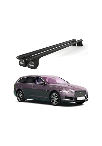 Trio-ıı Jaguar Xf Kombi 2013 Ve Sonrası Uyumlu Siyah Kilitli Ara Atkı 120cm Port Bagaj Tavan Barı