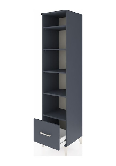 Hyperion Dolap 5 Raflı Tek Çekmeceli 44x44x195 Antrasit-antrasit Antrasit