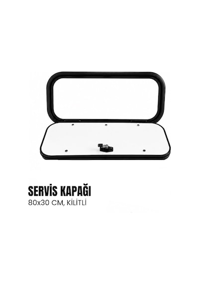 Shuıvan Bagaj Kapağı Servis Kapısı 80x30 Cm Kilitli - Beyaz-2007