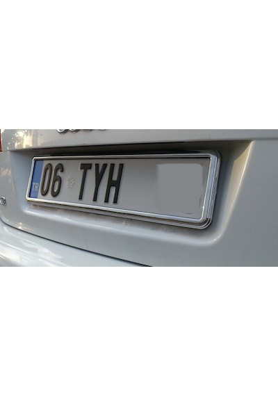 Krom Oto Plakalık 2 Adet Takım Oto Paslanmaz Plaka Çerçvesi Pvc 385512317