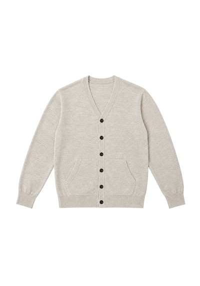 Battalmoda Erkek Büyük Beden Bej Cepli Düğmeli Triko Hırka 3xl-4xl-5xl-6xl