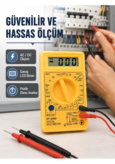 Lcd Ekranlı Dijital Ölçü Aleti Ev Ve Atölye Kullanımı Yeni Nesil - Lisinya