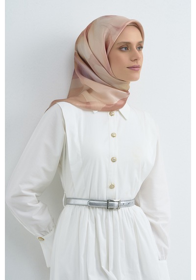 Armine Saf İpek Sura Eşarp-2026 İlkbahar-yaz- 951900d Pudra-leylak