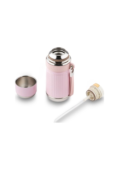Jumbo Magic Pipetli Pembe Termos 650 Ml