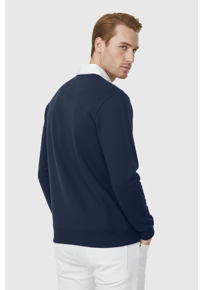 Deepsea Erkek Lacivert Relax Fit İçi Polarlı Polo Yaka Sweatshirt Pamuklu Kalın Sweatshirt 2600762 Lacivert Deepsea Erkek Lacivert Relax Fit İçi Polarlı Polo Yaka Sweatshirt Pamuklu Kalın Sweatshirt 2600762 Lacivert