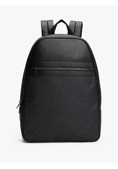 Tommy Hilfiger Th Monogram Backpack Erkek Siyah Çanta - Am0am13490