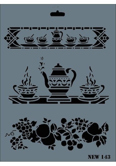 Rich New Seri N-143 Stencil 35x25 Cm - Elwm-287580 Renkli