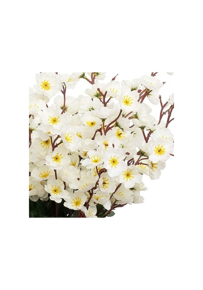 Nettenevime Yapay Çiçek Bahardalı Japon Kiraz Çiçeği 7 Dallı 57cm Beyaz Diğer