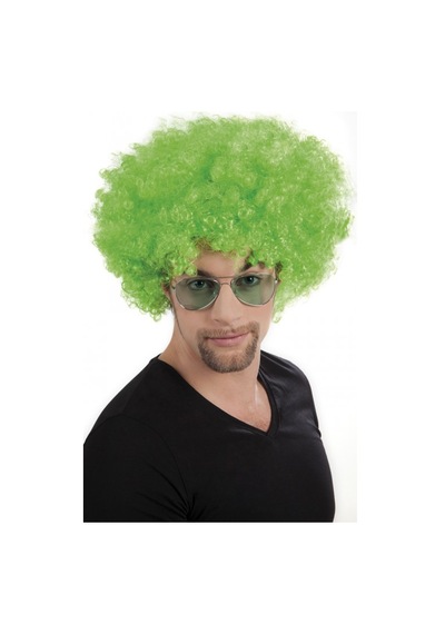 Yeşil - 537 - Renk Kıvırcık Afro - Shophnrl - Bonus Peruk