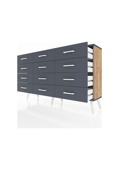 Arges Konsol 12 Çekmeceli 132x30x83 Çam-antrasit/antrasit Antrasit/antrasit Arges Konsol 12 Çekmeceli 132x30x83 Çam-antrasit/antrasit Antrasit/antrasit