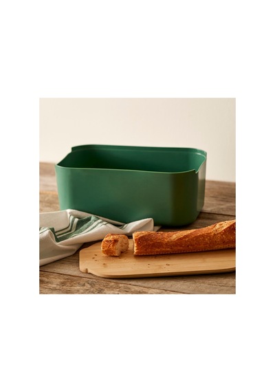 Bella Maison Breed 2in1 Kesme Tahtalı Ekmek Kutusu Haki 33x18,5x12 Cm Haki