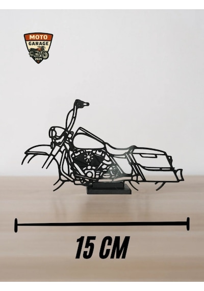 Harley Road King Masa Dekoru Klasik Cruiser Motor Figürü/silüeti