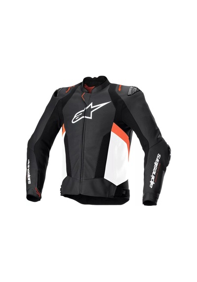 Alpinestars Missile V3 Airflow Deri Korumalı Motosiklet Montu Siyah Beyaz Kırmızı