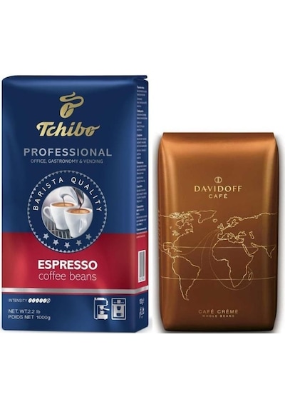 Tchibo Profesional Espresso Çekirdek Kahve 1 KG + Davidoff Café Creme Çekirdek Kahve 500 G