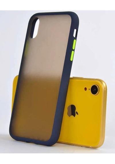 Apple Uyumlu iPhone Xr 6.1 Mat El İz Tutmaz Anti Shock Kaliteli Kılıf Siyah