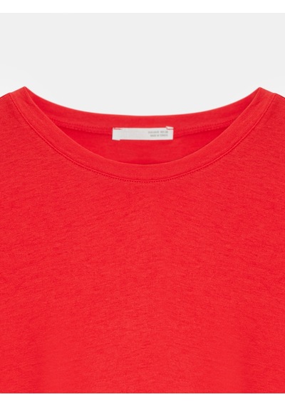 Dilvin 32852 Basic T-shirt-kırmızı