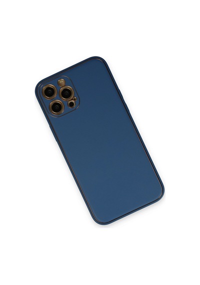 Newface Apple iPhone Uyumlu 12 Pro Kılıf Coco Deri Silikon Kapak - Semeglbl - 91 Açık Mavi