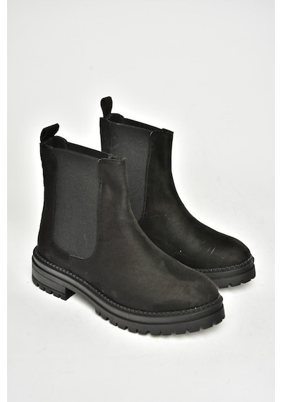 Fox Shoes T726923702 Siyah Süet Klasik Kadıın Bot Siyah
