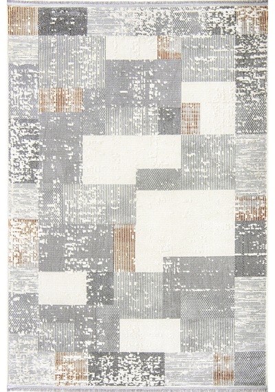 Enti Florya 8109 Gri Halı - Multi Modern Patchwork Desenli Halı