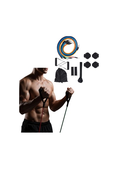 Znv Zenvia Mey İthalat Direnç Seviyeli Pilates Ve Fitness Egzersiz Bandı Seti Kapı Askılı Znv2025 Cmn