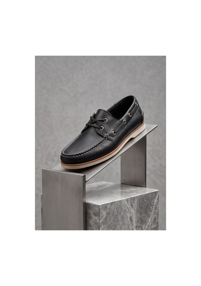Crc Ayakkabı %100 Hakiki Deri Glossy Leather Men's Shoes - Urban Street Style Kalın Taban Siyah Crc Ayakkabı %100 Hakiki Deri Glossy Leather Men's Shoes - Urban Street Style Kalın Taban Siyah