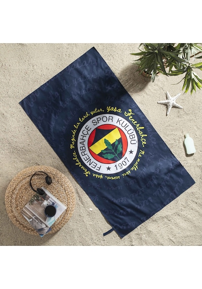 Taç Lisanslı Fenerbahçe Palamut Microfiber Plaj Havlusu 000000001500225443 Çok Renkli