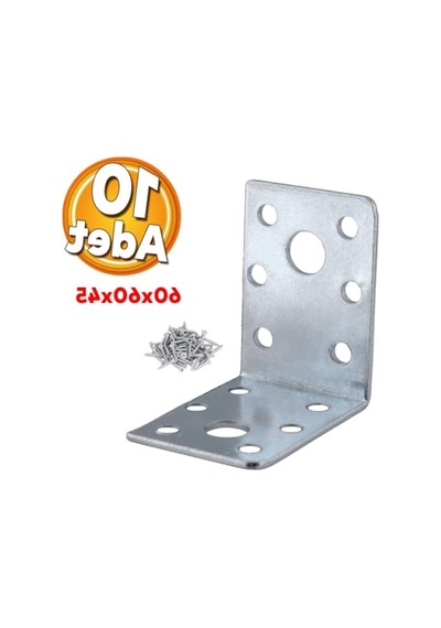 Köşe Bağlantı Sabitleme L Demir 60x60x45 Mm 10 Adet