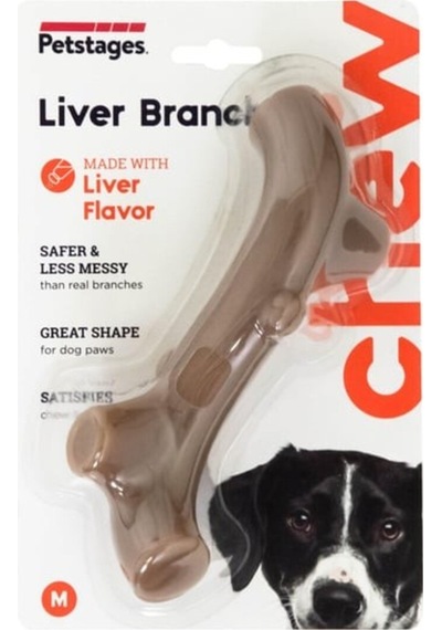 Liver Branch Gerçek Dana Ciğerli Köpek Çiğneme Oyuncağı Medium