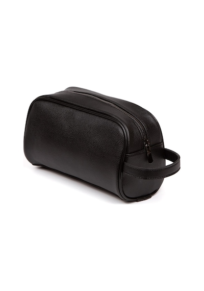 Newish Polo Erkek Deri Portföy Clutch Traş Kozmetik Bakım Ve Günlük El Çantası 14x24cm New171 - Siyah