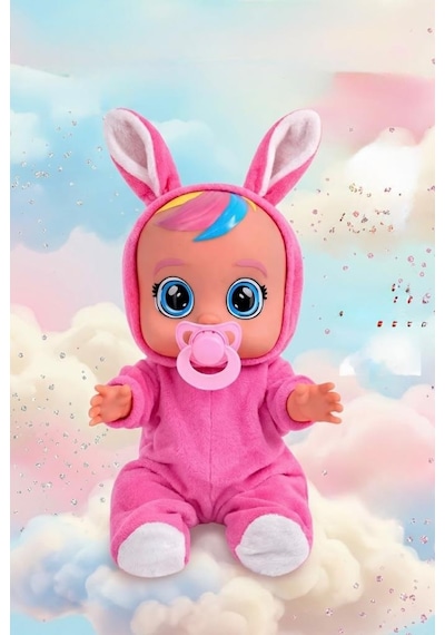 TıfılToys Fuşya Kostümlü Ağlayan Ve Konuşan Et Bebek Emzikli Ve Biberonlu İnteraktif Oyuncak Bebek