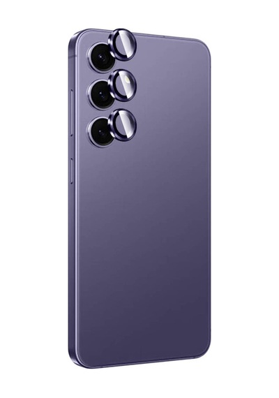 Galaxy S24 Plus İçin Titanium Uyumlu Temperli Kamera Lens Koruyucu Mor Mor
