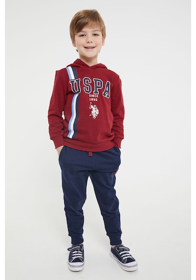 U.S. Polo Assn.  Erkek Çocuk Bordo Eşofman Takımı Bordo