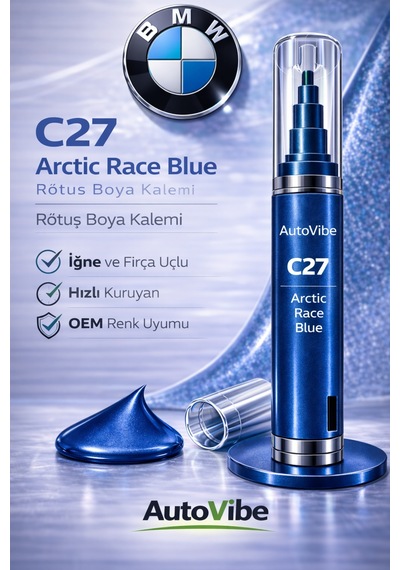 Bmw Rötuş Boya Kalemi C27 Arctic Race Blue Arktik Yarış Mavisi