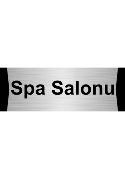 Spa Salonu 10x20cm Gümüş Renk Metal Yönlendirme Levhası