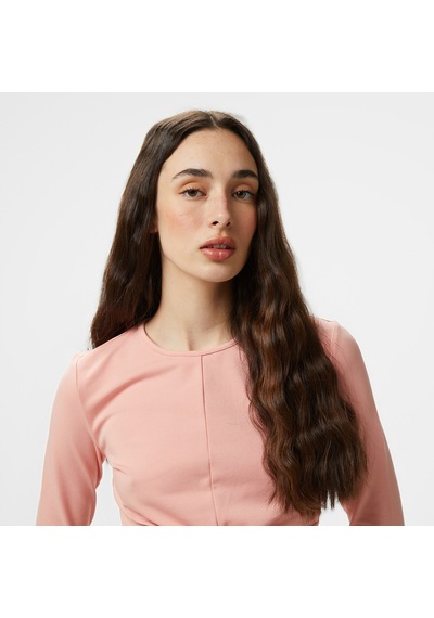 Converse Twist Front Kadın Uzun Kollu Pembe T-shirt