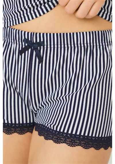 Cottonhill Lacivert Beyaz Çizgili İnce Askılı Şortlu Pamuklu Pijama Takımı Lacivert Cottonhill Lacivert Beyaz Çizgili İnce Askılı Şortlu Pamuklu Pijama Takımı Lacivert