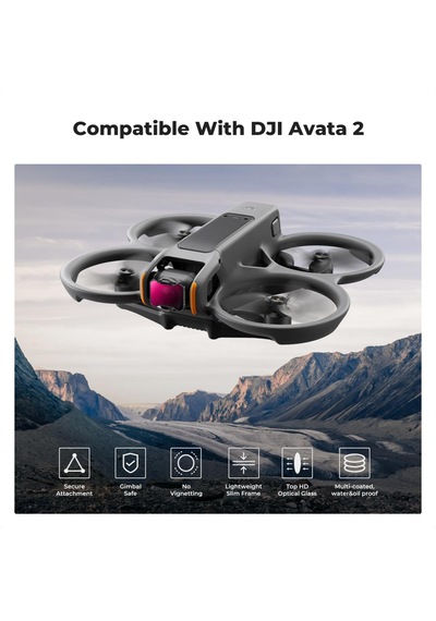 K&f Concept Djı Avata 2 Filtre Seti 4 Lü / Nd8/pl, Nd16/pl, Nd32/pl, Nd64/pl