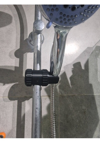 Ayarlanabilir Duş Başlığı Tutucu Universal Uyumlu Sabitleyici -duş Borusunun Çapı 2 - 3 Cm Siyah