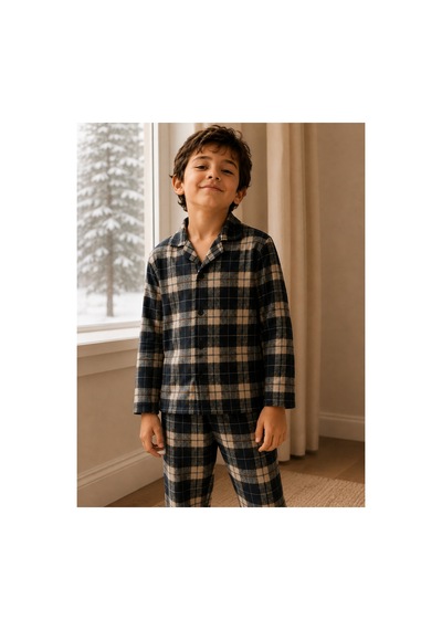 Free Beka Ekose Desenli Baba Oğul Uzun Kollu Gömlek Yaka Düğmeli Erkek Pijama Takımı Çok Renkli Free Beka Ekose Desenli Baba Oğul Uzun Kollu Gömlek Yaka Düğmeli Erkek Pijama Takımı Çok Renkli