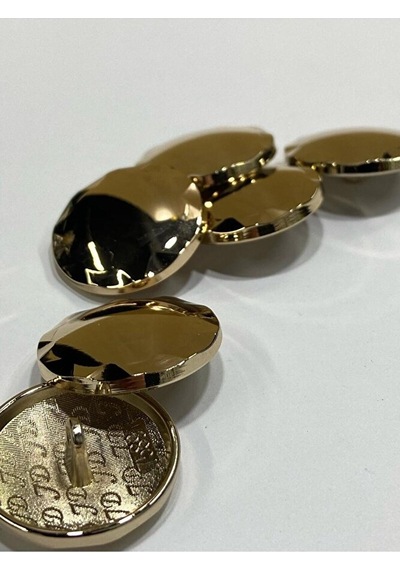 Metal Düğme/kaban Manto Boyu/ 6 Lı Set/2,5 Cm/jx015/gold