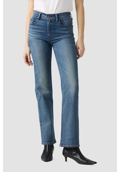 Levi's 723 Yüksek Bel Düz Kesim Lost Letters Med Indigo Kadın Jean-16561 Mavi
